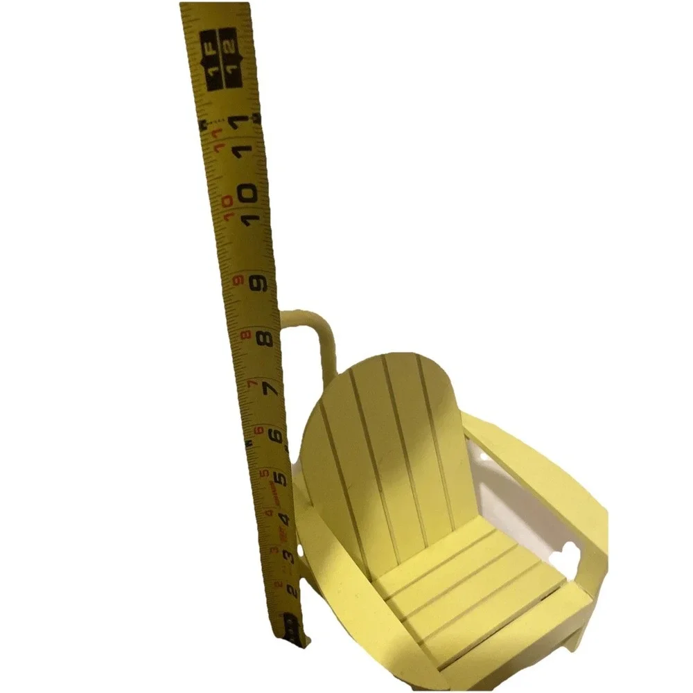 Mini Adirondack Chair Lamp Yellow‎ Cottage Coastal Beach House Accent Light